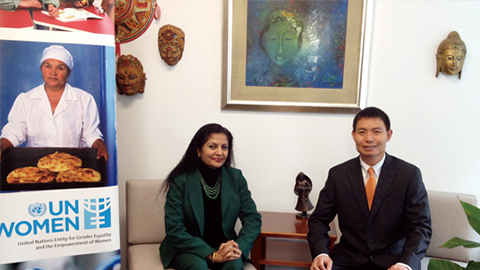 南非首位女性副总统 联合国会见918博天堂CEO